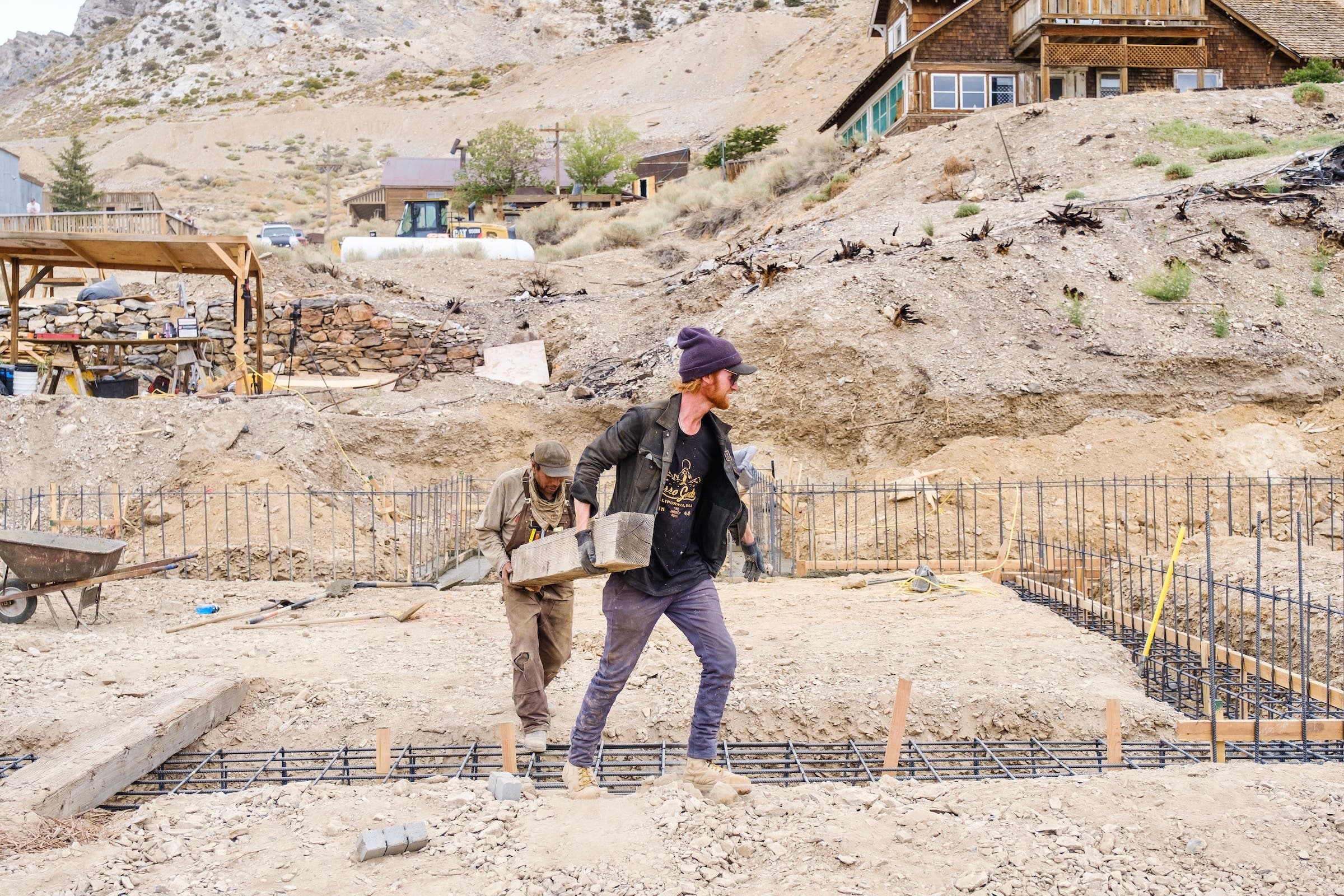 The author rebuilding Cerro Gordo